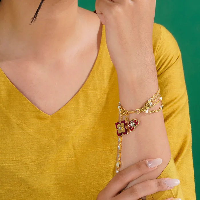 Teejh Bracelets Apna Adda Maroon Bracelet