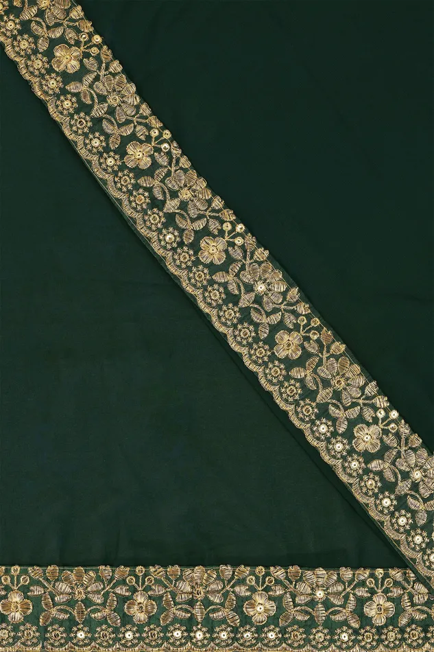 Teejh Niharika Georgette Saree Teejh Earrings