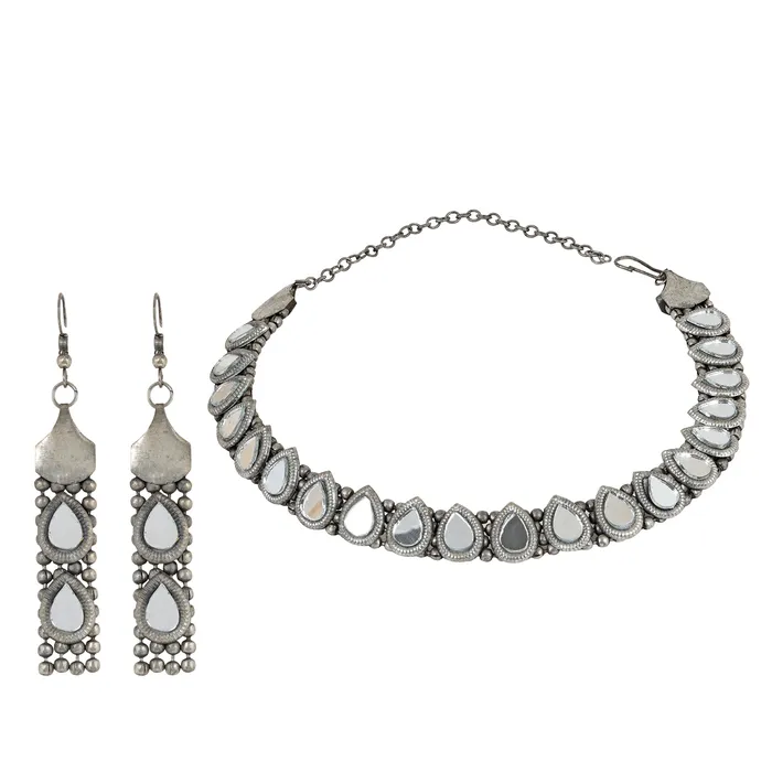 Teejh Rings Teejh Crista Silver Oxidised Jewelry Gift Set