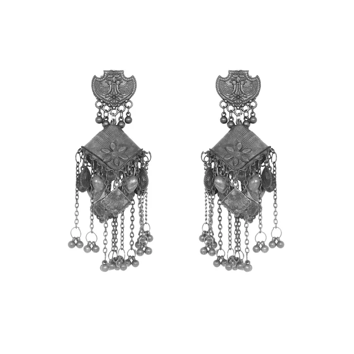 Teejh Shaina Silver Oxidised Jewelry Gift Set Teejh Rings