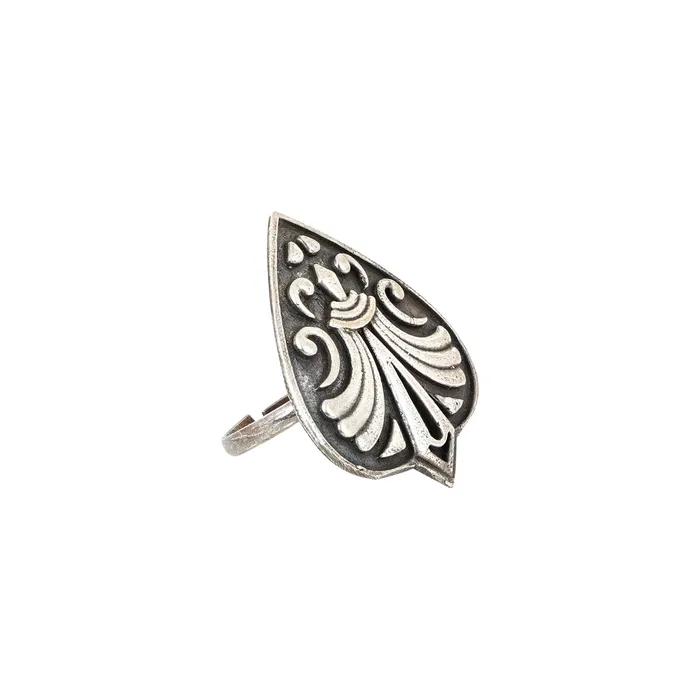 Teejh Teejh Badami Oxidised Silver Jewellery Gift Set Rings