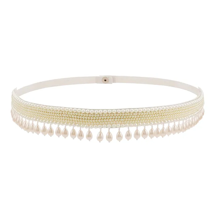 Teejh Teejh Zaaria Pearl White Belt Rings
