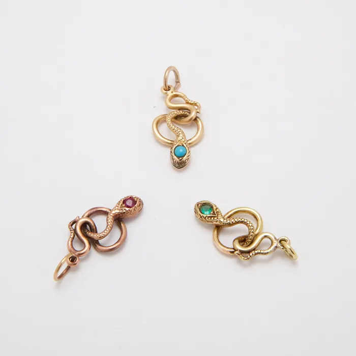 The FB Yellow Gold Snake Charmer Necklace Fox Bond Originals Necklaces