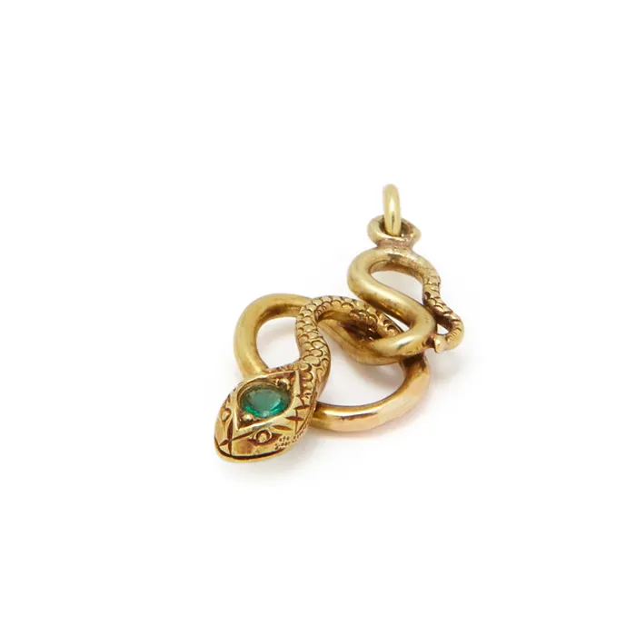 The FB Yellow Gold Snake Charmer Necklace Fox Bond Originals Necklaces