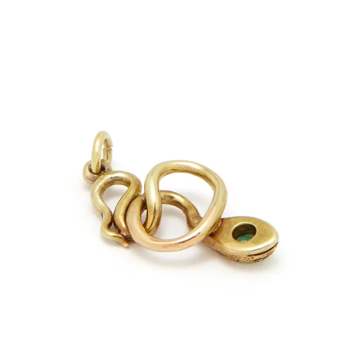 The FB Yellow Gold Snake Charmer Necklace Fox Bond Originals Necklaces