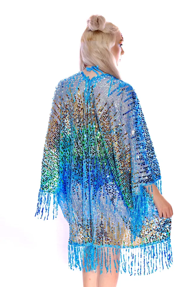 THE LUMi SHOP Earrings Disco Sequin Tassel Kimono Island