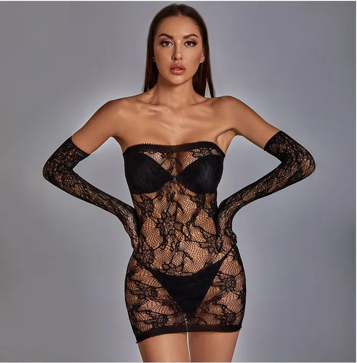 THE LUMI SHOP Rings Black Rose Sexy Dress Set