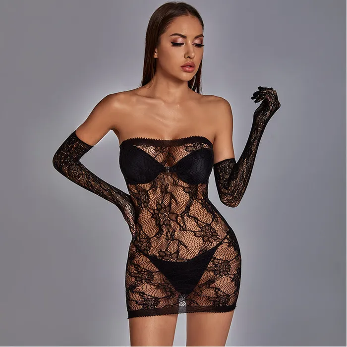 THE LUMI SHOP Rings Black Rose Sexy Dress Set