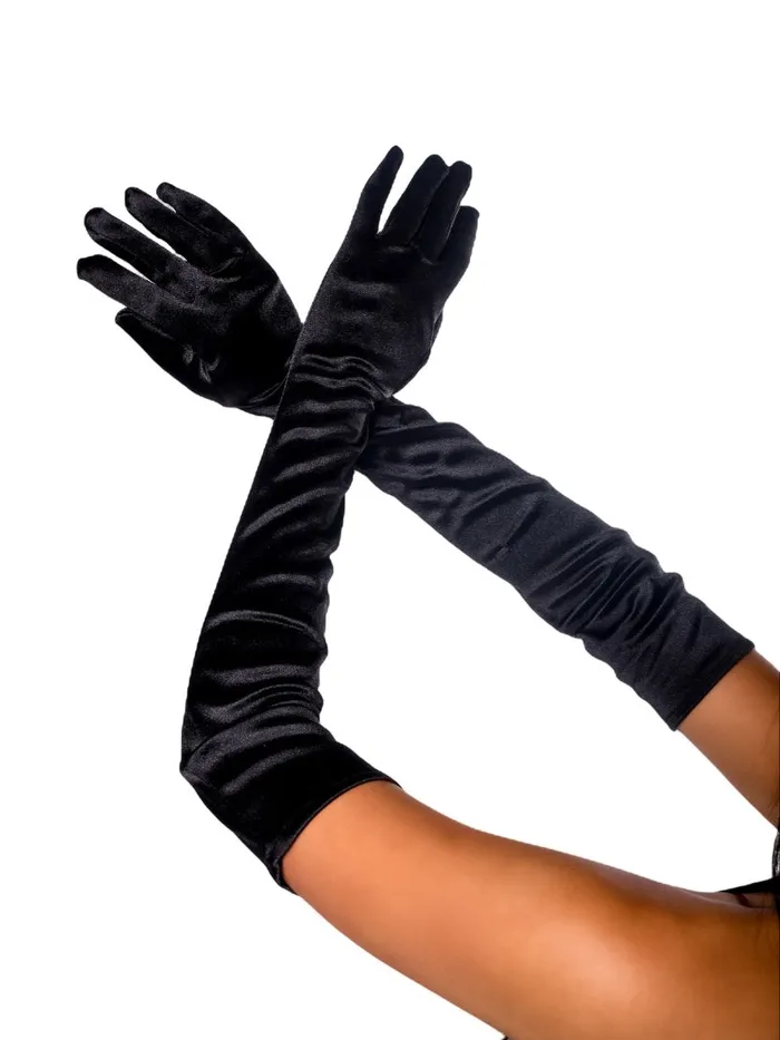 THE LUMI SHOP Rings Black Satin Hand Gloves