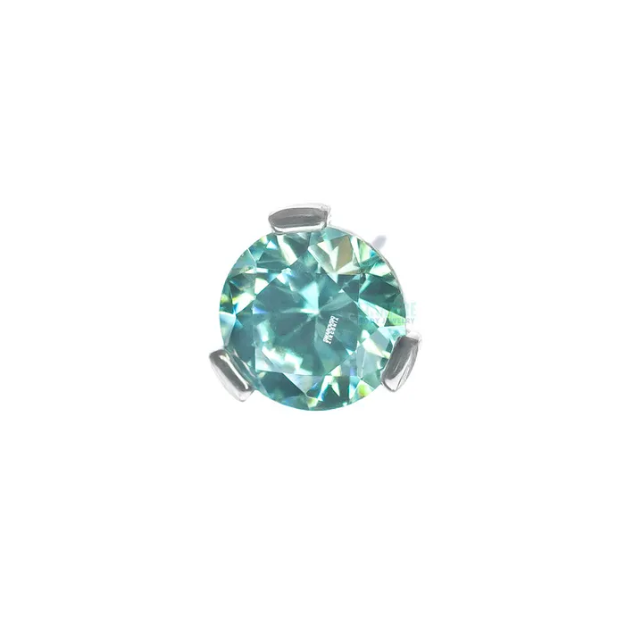 threadless 3mm 3 ProngSet Round Faceted Gem End Industrial Strength IS Rings