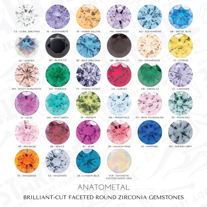 threadless 3mm Winterglow End in Gold with BrilliantCut Gem Anatometal Earrings
