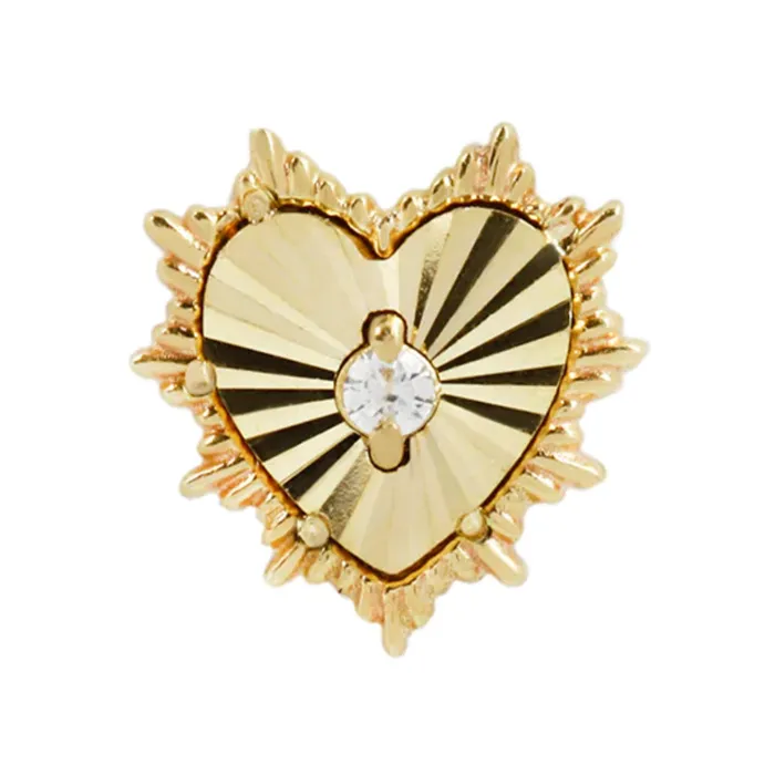 threadless Bad Romance End in Gold with CZ Buddha Jewelry Organics Earrings