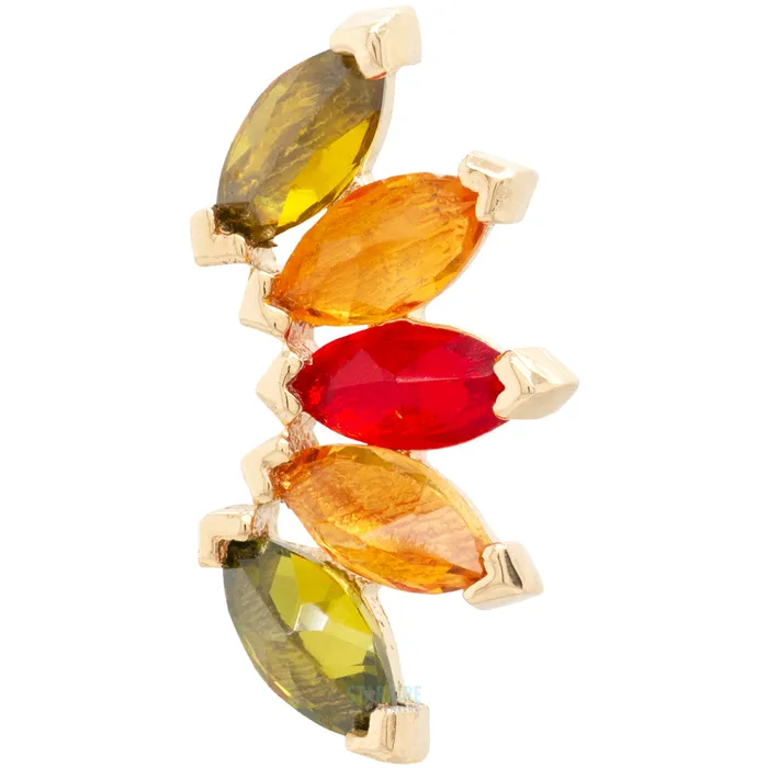threadless Bella Pin in Gold Natural Mystic Collection Tawapa Earrings