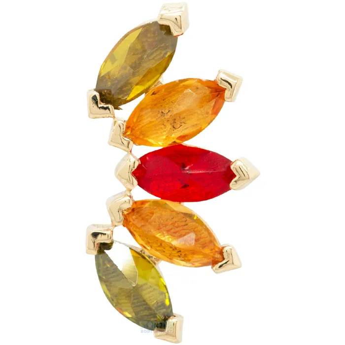 threadless Bella Pin in Gold Natural Mystic Collection Tawapa Earrings
