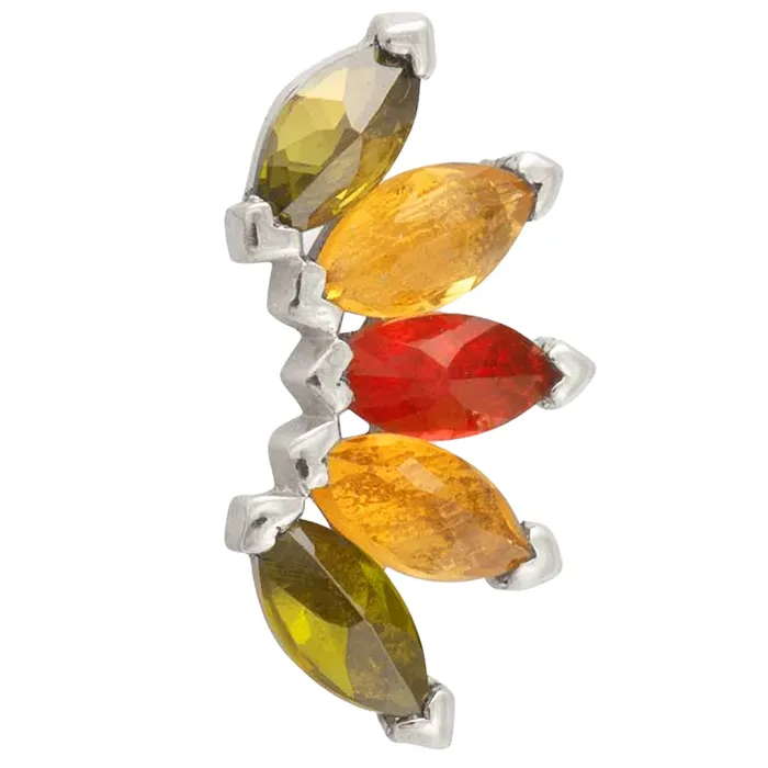 threadless Bella Pin in Gold Natural Mystic Collection Tawapa Earrings