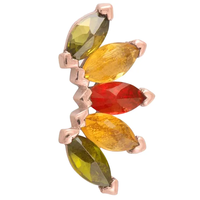 threadless Bella Pin in Gold Natural Mystic Collection Tawapa Earrings