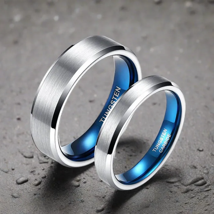Tungsten Couple Rings Earrings Vault