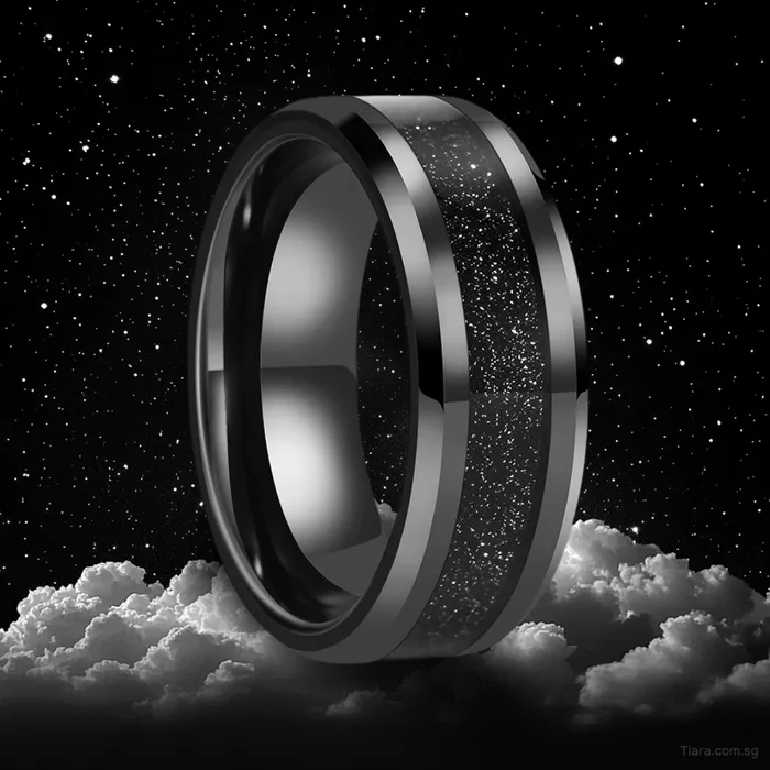 Tungsten Earrings Stars in the Night
