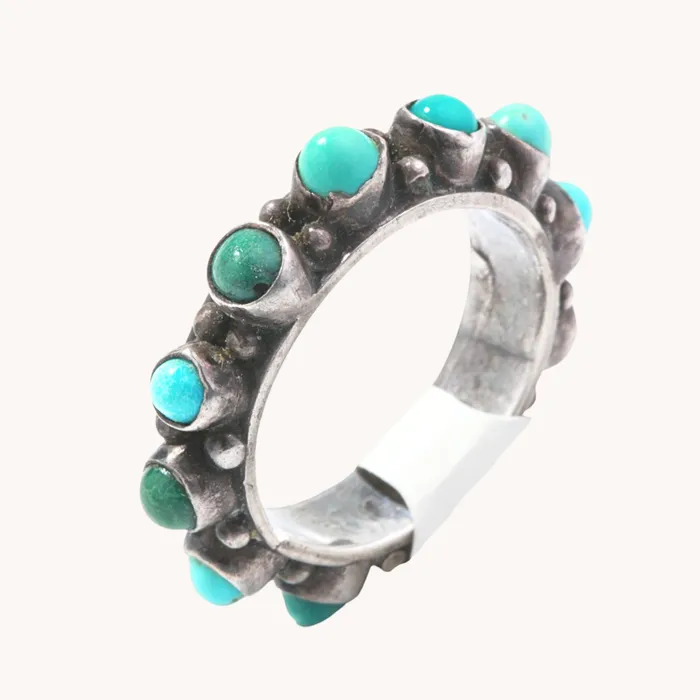 Turquoise Row Ring TSkies Jewelry Rings