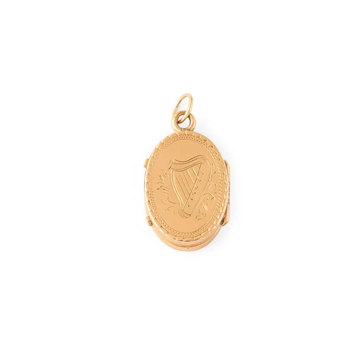 Victorian 14k Gold and Yellow Sapphire Locket Antique Necklaces