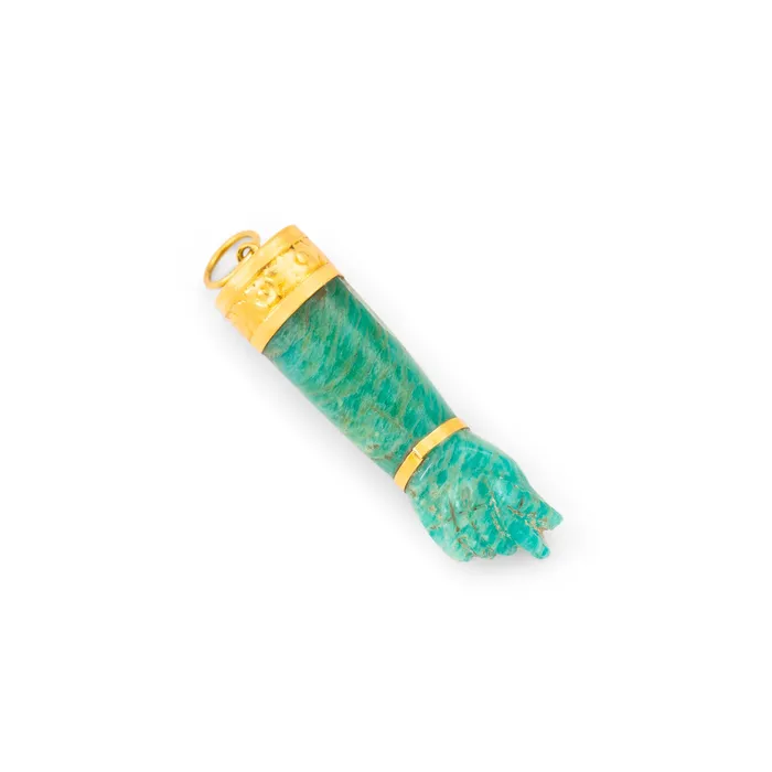 Vintage PreStyled Sets Amazonite and 18k Gold Figa Charm