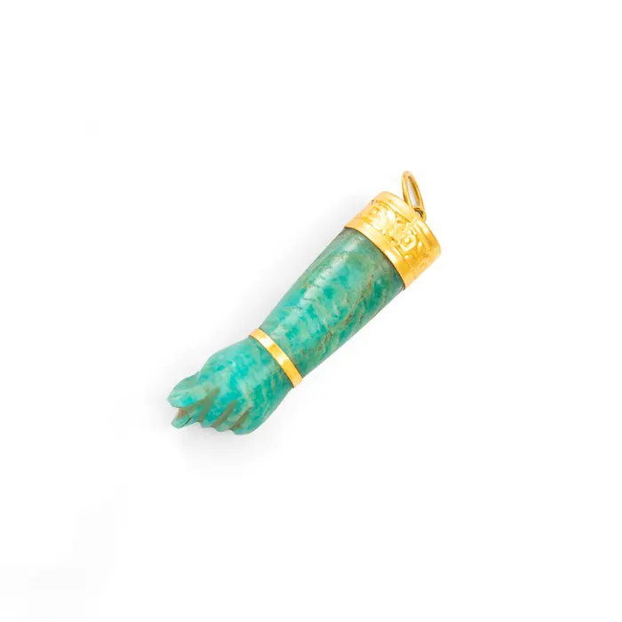Vintage PreStyled Sets Amazonite and 18k Gold Figa Charm