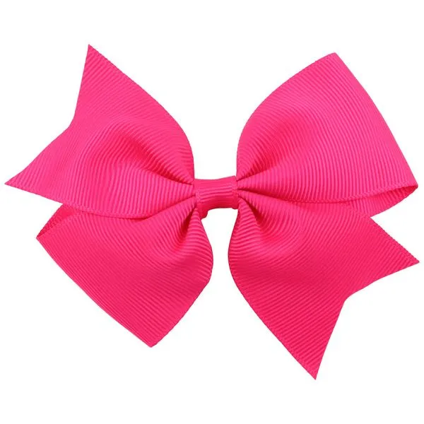 01 Necklaces H78 Small Hot Pink Bow Hair Clip