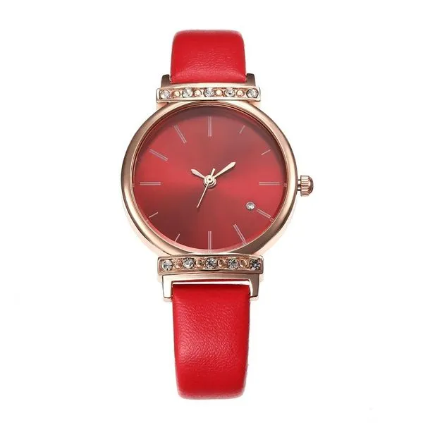 01 Rings W113 Red Band Elegance Collection Quartz Watch