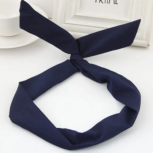 02 Rings H422 Navy Blue Wire Hair Band