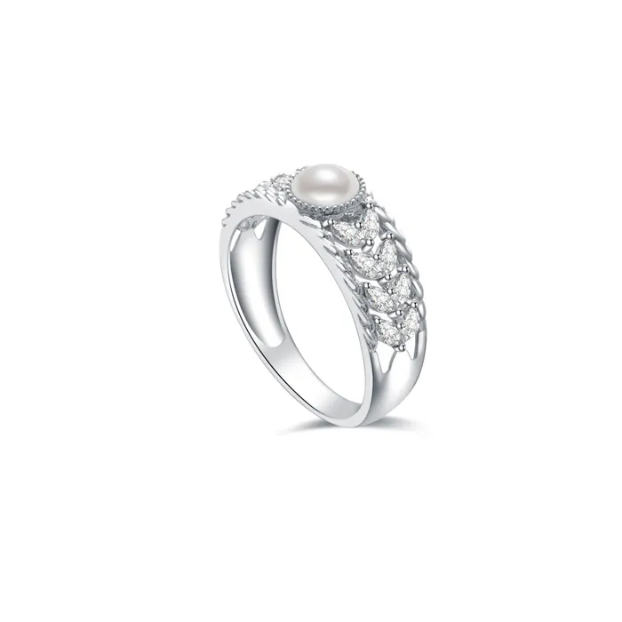 18K Akoya Pearl Ring KR00130 Pearly Lustre Rings