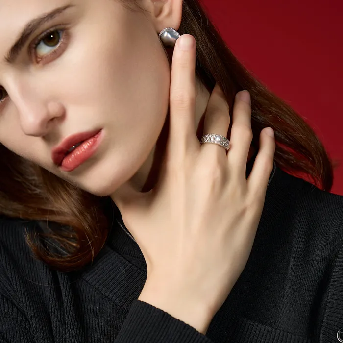 18K Akoya Pearl Ring KR00130 Pearly Lustre Rings