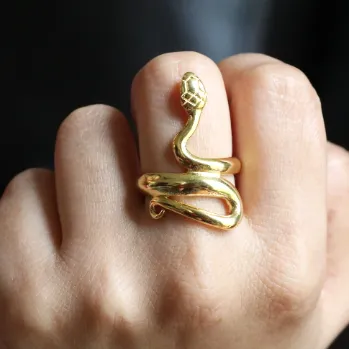 18k GoldFilled Snake Warp Ring Jewelvers Rings