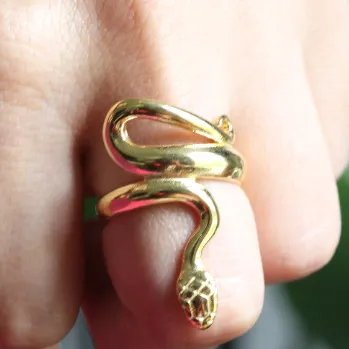 18k GoldFilled Snake Warp Ring Jewelvers Rings