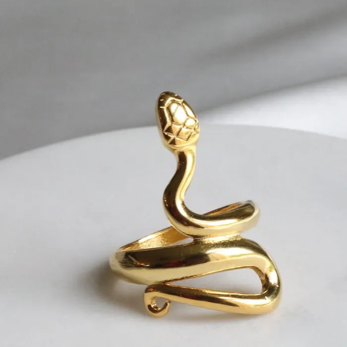 18k GoldFilled Snake Warp Ring Jewelvers Rings