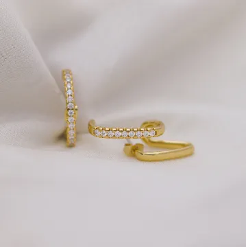 18K GoldFilled Suspender Stud Earrings Jewelvers Earrings 18K GoldFilled Suspender Stud Earrings Jewelvers Earrings
