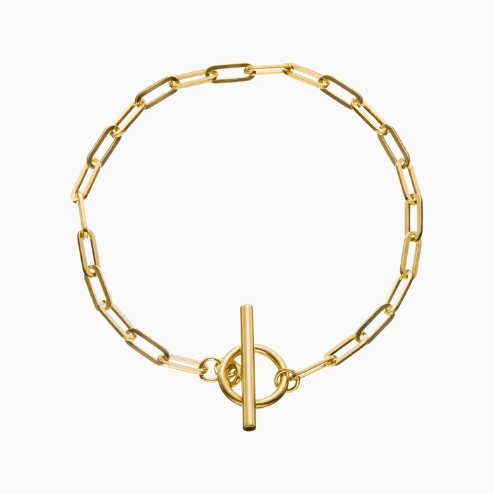 18K GoldFilled Toggle Closure link Bracelet Jewelvers Bracelets