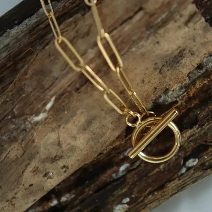 18K GoldFilled Toggle Closure link Bracelet Jewelvers Bracelets