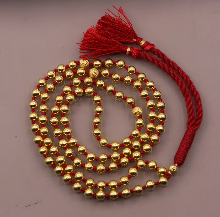 20 karat yellow gold handmade fabulous 108 beads japp mala with guru and market beads japp malaexcellent japping mantra meditation necklace TRIBAL ORNAMENTS Necklaces