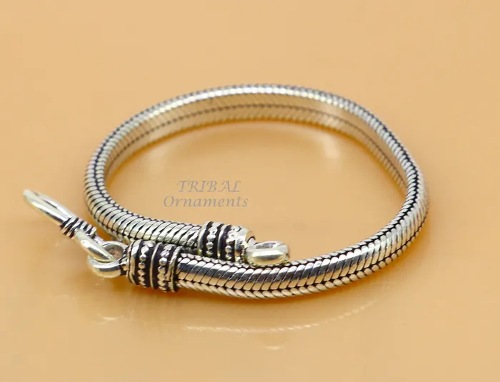 5mm 925 sterling silver handmade snake chain bracelet D shape Customized bracelet half round snake chain bracelet unisex sbr378 TRIBAL ORNAMENTS Bracelets