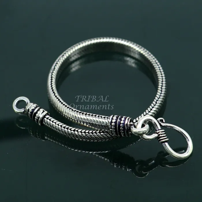 5mm 925 sterling silver handmade snake chain bracelet D shape Customized bracelet half round snake chain bracelet unisex sbr378 TRIBAL ORNAMENTS Bracelets