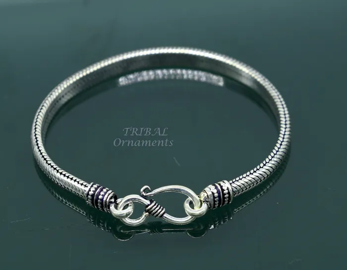 5mm 925 sterling silver handmade snake chain bracelet D shape Customized bracelet half round snake chain bracelet unisex sbr378 TRIBAL ORNAMENTS Bracelets