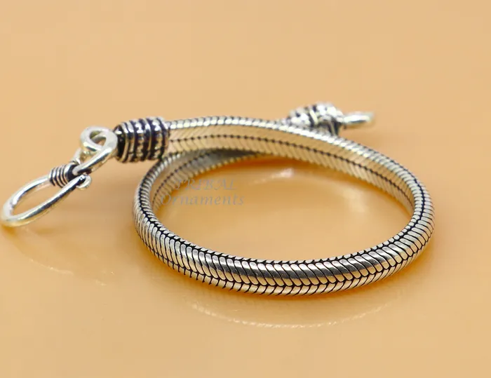 5mm 925 sterling silver handmade snake chain bracelet D shape Customized bracelet half round snake chain bracelet unisex sbr378 TRIBAL ORNAMENTS Bracelets