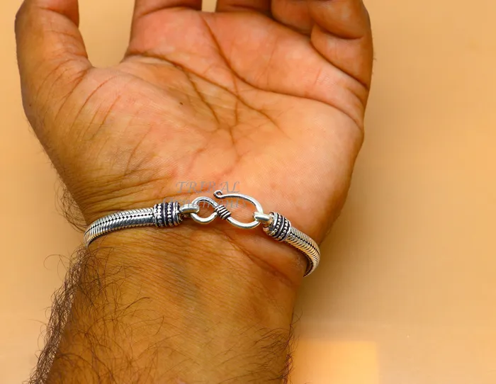 5mm 925 sterling silver handmade snake chain bracelet D shape Customized bracelet half round snake chain bracelet unisex sbr378 TRIBAL ORNAMENTS Bracelets