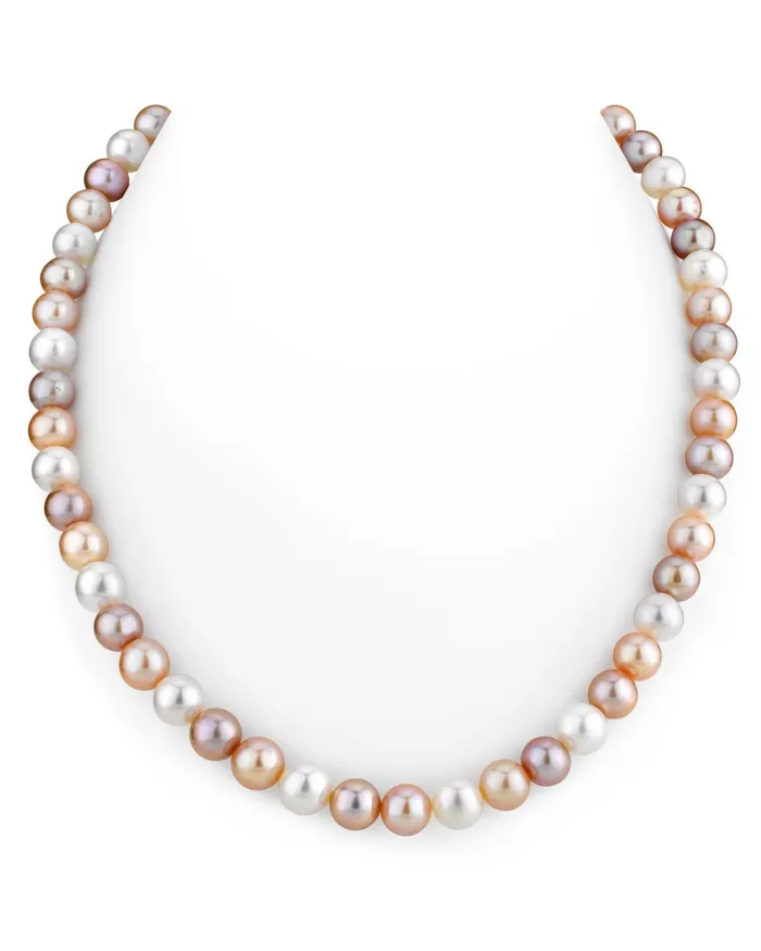 6570mm Freshwater Multicolor Pearl Necklace AAA Quality spt Necklaces
