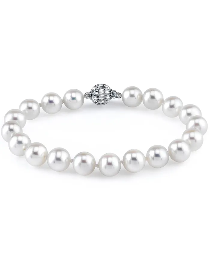 8085mm White Freshwater Pearl Bracelet AAAA Quality spt Bracelets