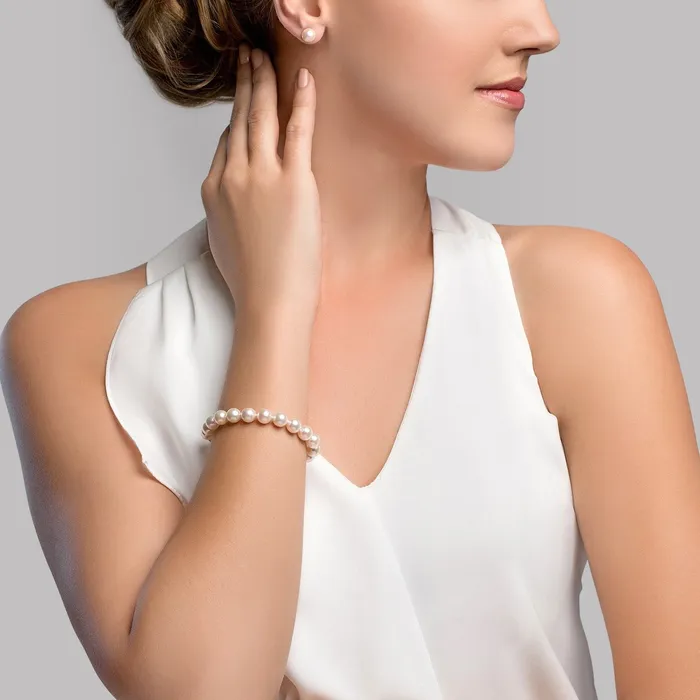 8085mm White Freshwater Pearl Bracelet AAAA Quality spt Bracelets