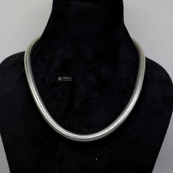 8mm solid 925 sterling silver handmade snake chain pendant chain Amazing unique oxidized necklace vintage stylish heavy chain jewelry ch600 TRIBAL ORNAMENTS Necklaces 8mm solid 925 sterling silver handmade snake chain pendant chain Amazing unique oxidized necklace vintage stylish heavy chain jewelry ch600 TRIBAL ORNAMENTS Necklaces