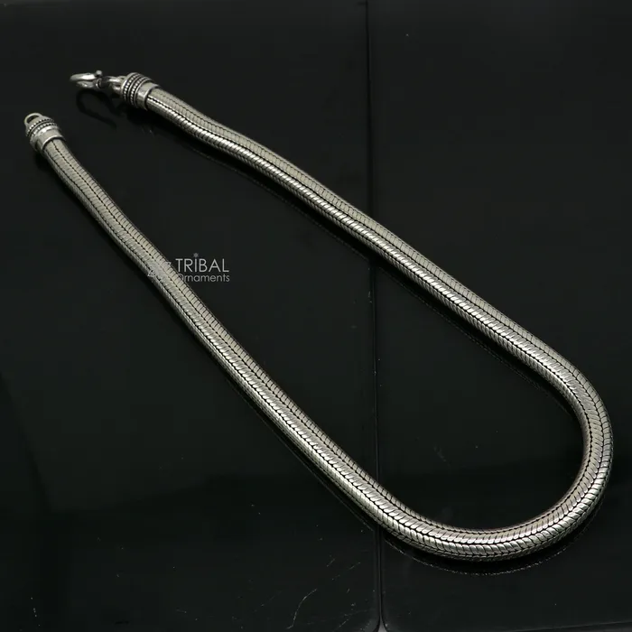 8mm solid 925 sterling silver handmade snake chain pendant chain Amazing unique oxidized necklace vintage stylish heavy chain jewelry ch600 TRIBAL ORNAMENTS Necklaces 8mm solid 925 sterling silver handmade snake chain pendant chain Amazing unique oxidized necklace vintage stylish heavy chain jewelry ch600 TRIBAL ORNAMENTS Necklaces