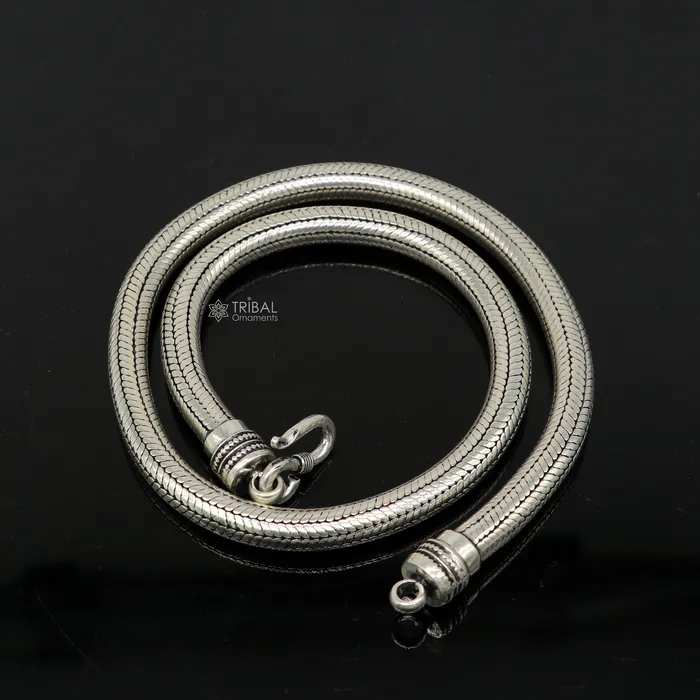 8mm solid 925 sterling silver handmade snake chain pendant chain Amazing unique oxidized necklace vintage stylish heavy chain jewelry ch600 TRIBAL ORNAMENTS Necklaces 8mm solid 925 sterling silver handmade snake chain pendant chain Amazing unique oxidized necklace vintage stylish heavy chain jewelry ch600 TRIBAL ORNAMENTS Necklaces