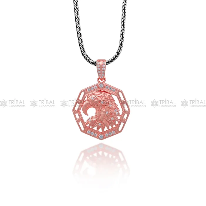925 Sterling silver Garuda Eagle design rose gold polished pendant nsp951 TRIBAL ORNAMENTS Necklaces 925 Sterling silver Garuda Eagle design rose gold polished pendant nsp951 TRIBAL ORNAMENTS Necklaces